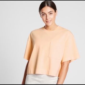 NWT Athleta Classic Cotton Crop Tee